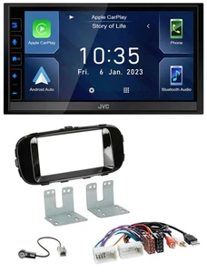 JVC DAB Bluetooth MP3 USB 2DIN Autoradio für Kia Soul PS 14-19 piano AUX - Bild 1 von 10