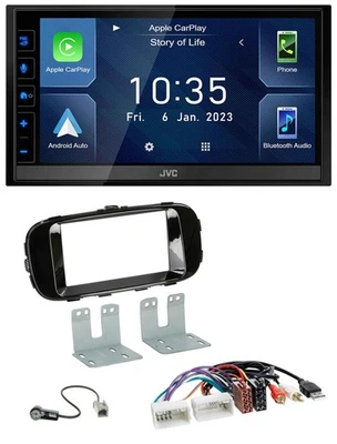 JVC DAB Bluetooth MP3 USB 2DIN Autoradio für Kia Soul PS 14-19 piano AUX - Bild 1 von 4