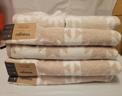 New wrangler Bath Towel 6 Set OG Aztec BoHo Weatern HTF Canyon Beige Neutral - Image 1 of 4