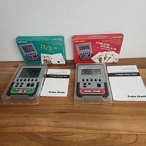 Vintage RADIO SHACK 2 Player Draw Poker + Black Jack Handheld Electronic Game - Picture 1 of 5