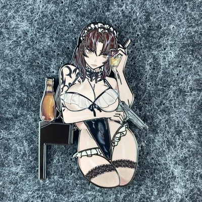 Black Lagoon Revy Fighter Anime Cartoon Enamel Pin - Image 1 of 2