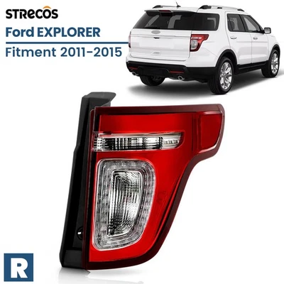 LED Tail Light For 2011-2015 Ford Explorer Red Clear With Bulbs Passenger Side - Изображение 1 из 4
