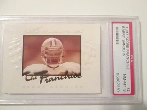 PSA 8 NMT 1997 Score Franchise Football #2 Barry Sanders - Picture 1 of 1