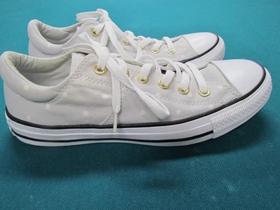 Zapatilla deportiva Converse All Star Chuck Taylor gris blanco lunares baja para mujer 9 NUEVA Foto 1 de 4