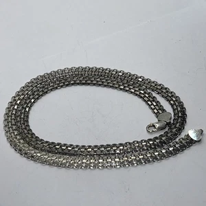 Collar de plata de ley 925 cadena de malla Milor 23" 8 mm - Imagen 1 de 7