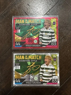 Topps Match Attax 2022-2023 - Kyogo Furuhashi Celtic MOTM Red & Silver #449 - Image 1 of 2