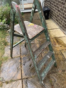 Vintage Wooden Stepladder - Picture 1 of 6
