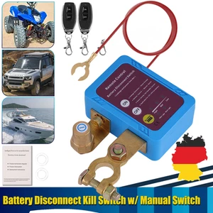 12V Doppelte Auto Batterie Trennschalter Stromschalter mit 2x Fernbedienung DE - Bild 1 von 13