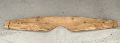 Antique WOODEN SHOULDER YOKE 49" Long HAND CARVED For Carrying 2 Pails PRIMITIVE - Image 1 of 4