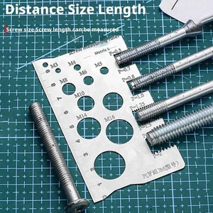 Screw Bolt Thread Measure Gauge (Standard & Metric) M0I2 Course Fine an P9J4 - Picture 1 of 14