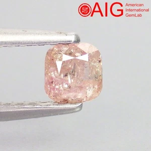 Diamante rosa de lujo de cinco estrellas natural sin calentar certificado por AIG 0,58 quilates de Argyle - Imagen 1 de 7
