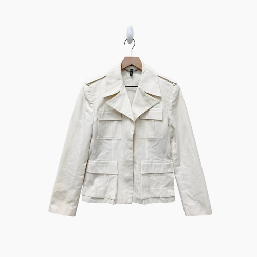 Giacca biker Gucci vintage bianca donna taglia 44