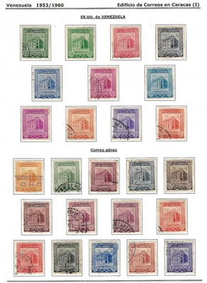 Venezuela: 1953; Set office EE.UU., post office principal, large set Used EBV911 - Image 1 of 2