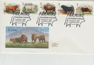 Great Britain 1984 FDC Cattle issue good condition - Picture 1 of 2