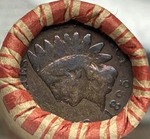 Penny Roll di grano non perquisita vecchia tenuta 50 centesimi vintage-1895 testa di indiano centesimo - Foto 1 di 2
