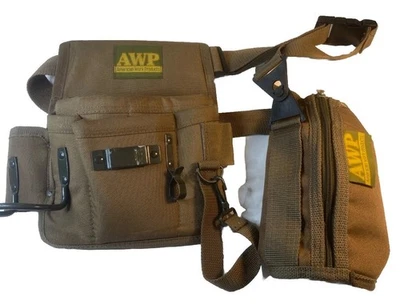 Tool Belt AWP American Work Products Classic Brown Canvas Construction Hammer - Image 1 of 4