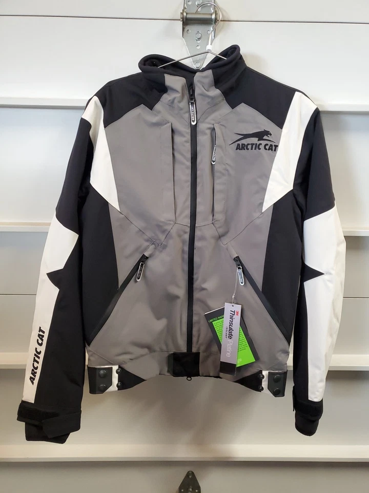 新款北极猫 PEAK BLK/GREY 绝缘男士小号夹克雪地摩托滑雪板 — 第 1/4 张图片