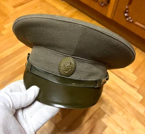 Soviet Army Officer Field Visor Hat 1987 Original Size 56 - Picture 1 of 15