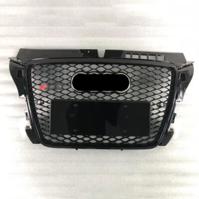 Para Audi A3 S3 2009-2013 RS3 Estilo Anillo Negro Panal Parachoques Delantero Parrilla Foto 1 de 3