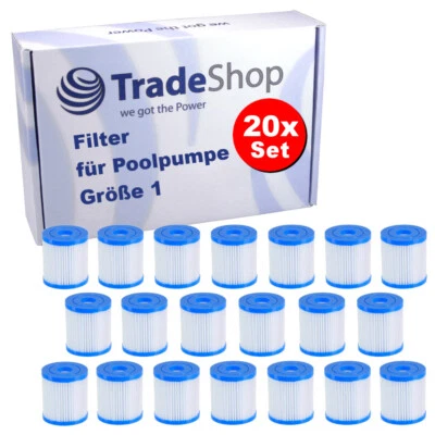 20x Bestway Pool Filterkartusche Gr. 1 Filterpatrone Ersatzfilter 58093 - Bild 1 von 4