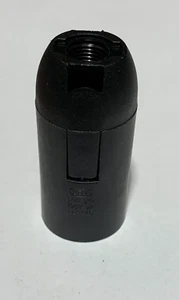 Colgante de soporte de lámpara de plástico negro E14 / SES / tornillo pequeño Edison / cuerpo liso - Imagen 1 de 3
