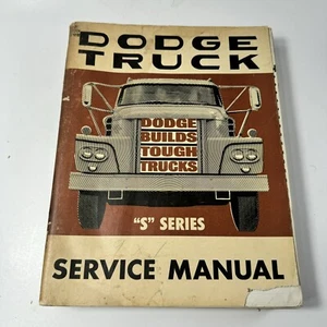 Original DODGE TRUCK Model S Series Service Manual Auto Repair Parts Book Vtg - Picture 1 of 11