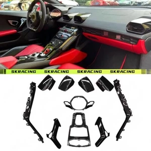 Juego de embellecedores interiores de auto de fibra de carbono brillante para Lamborghini Huracan LP610 10 piezas - Imagen 1 de 15