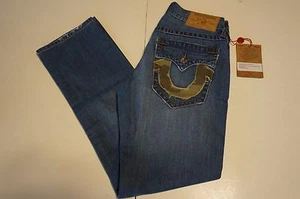 NWT TRUE RELIGION FLAP POCKET STRAIGHT LEG BLUE ATLAS JEANS MNR3859Y9 Size 32 - Bild 1 von 10