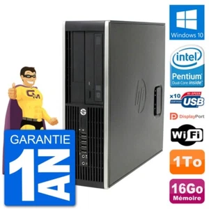 PC HP Compaq Pro 6300 SFF Intel G630 RAM 16Go Disque Dur 1To Windows 10 Wifi - Photo 1/3