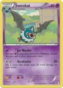 2x (BW7-071) Swoobat Rare Pokemon BW Boundaries Crossed Card # 71 - Picture 1 of 1