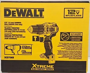 DeWALT DCD706B XTREME 12V MAX Trapano a percussione senza fili brushless 3/8" (solo utensile) - Foto 1 di 4