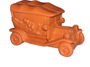 Vintage Matchbox Ford Model T Orange Rubber Eraser Car 1 3/4" - Picture 1 of 7