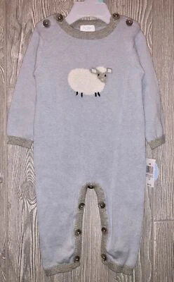 Mono LE TOP BEBE Tejido Fino Algodón Azul Claro Oveja NUEVO Infantil Niños Talla 6 meses Foto 1 de 4