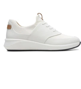 clarks Un Rio Lace White Leather us size:6.5 M - Picture 1 of 5