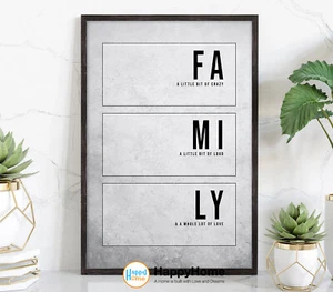 Family Sign Poster Family Definition Wall Art Family Quote Home Art Wall Decor - Picture 1 of 16