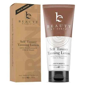 Beauty by Earth Self Tanner – Fair to Medium, Gradual Tanning Lotion - Picture 1 of 6
