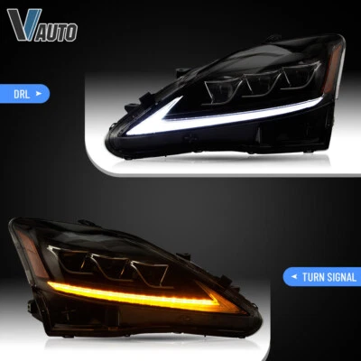 VLAND LED Headlights For Lexus IS 250 350 IS F 2006-2013 Amber Marker Sequential - Image 1 of 4