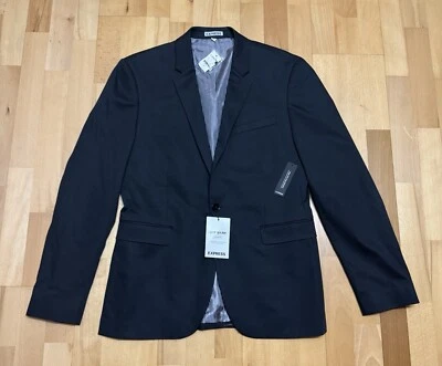 Express Men's INNOVATOR Sport Coat Blazer Two Button Black SKINNY FIT Size 40R - Image 1 of 4