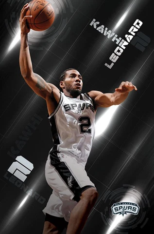 KAWHI LEONARD San Antonio Spurs NBA Superstar Action Official 22x34 Wall POSTER Cover