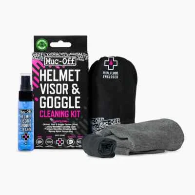 Muc Off Helmet Visor Goggle Cleaner  Microfibre Cloth Bag Cleaning Kit Set V2 - Image 1 of 3