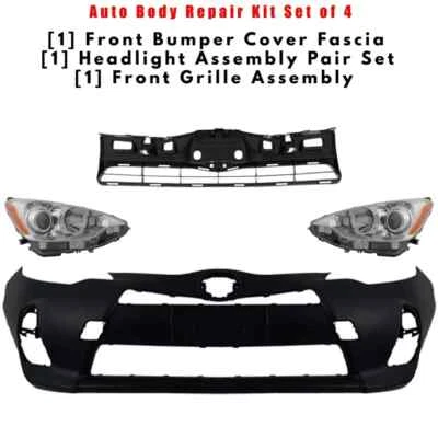 Kit de montaje de cubierta de parachoques delantero fascia y rejilla para Toyota Prius C 2012-2014 Foto 1 de 4