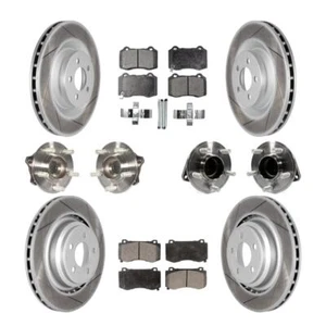 For Dodge Charger Front Rear Hub Bearing Coated Disc Brake Rotor Pads KBB-112844 - Picture 1 of 20