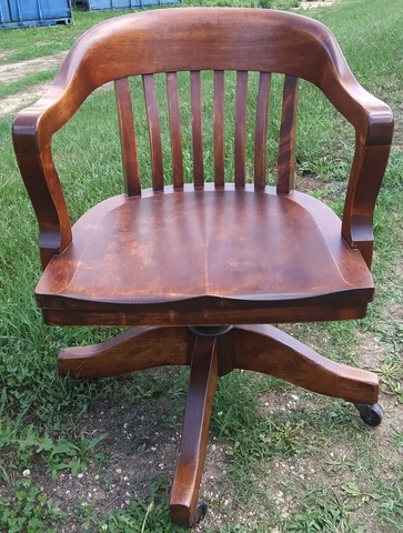 Banker's Rolling Office Chair Vintage Spitzer Office Furniture House Chicago Cover