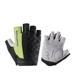 ROCKBROS Cycling Bike Gloves Half Finger Shockproof MTB Mountain Bicycle Gloves - Picture 1 of 12
