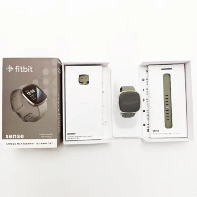 Fitbit Sense FB512 Advanced Health Smartwatch Stainless Steel Case Sealed L&S - Image 1 of 4