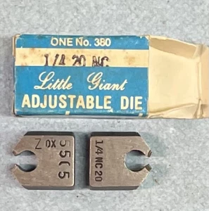 Little Giant Adjustable Thread Die 1/4" - 20 NC (NOS) - Picture 1 of 2