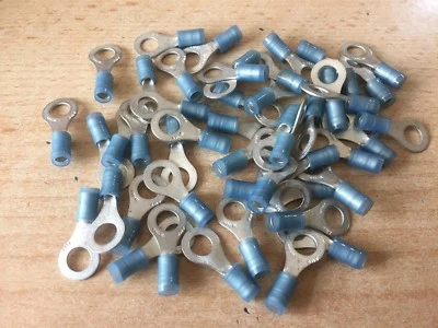 Crimp Tag  insulated ring terminal electrical crimp wire connector 6.4mm  Z2450 - Image 1 of 2