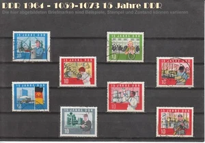 DDR Jahrgang 1964 SATZ 15 Jahre DDR MiNr 1059-1073 postf. gestempelt - Bild 1 von 4