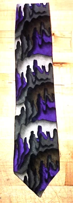 ¡¡VENTA EXPLOSIVA!! Corbata para hombre Jerry Garcia púrpura, gris, plateada 100 % seda Foto 1 de 4