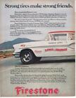 1970 Firestone Print-Ad/ NHRA Ramon Lowe & Brown 58 Pontiac Chieftain